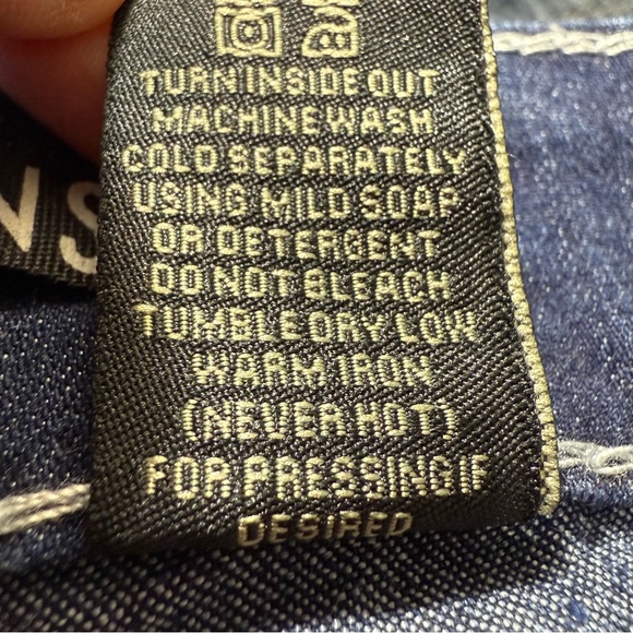 ZCO Jeans Dk Wash Bootcut Contrast Stitching, Bling Flap Pocket w/Button Size 16 - Picture 8 of 8